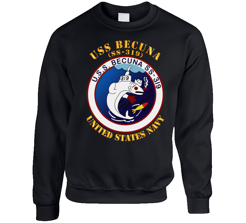 Navy - Uss Becuna (ss-319) Crewneck Sweatshirt