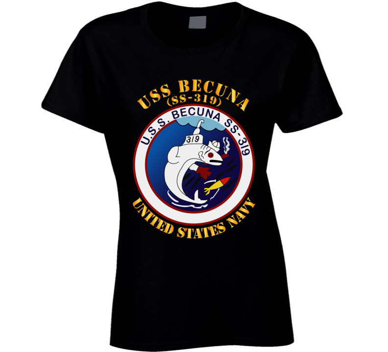 Navy - Uss Becuna (ss-319) Ladies T Shirt