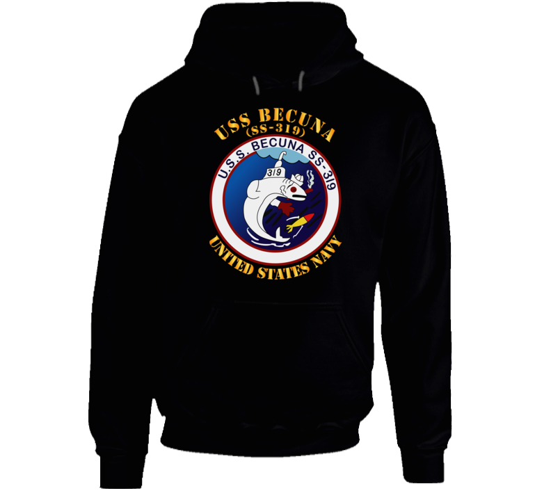 Navy - Uss Becuna (ss-319) Hoodie