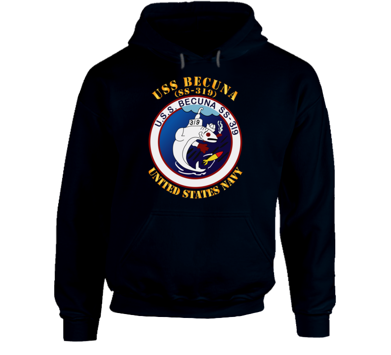 Navy - Uss Becuna (ss-319) Hoodie