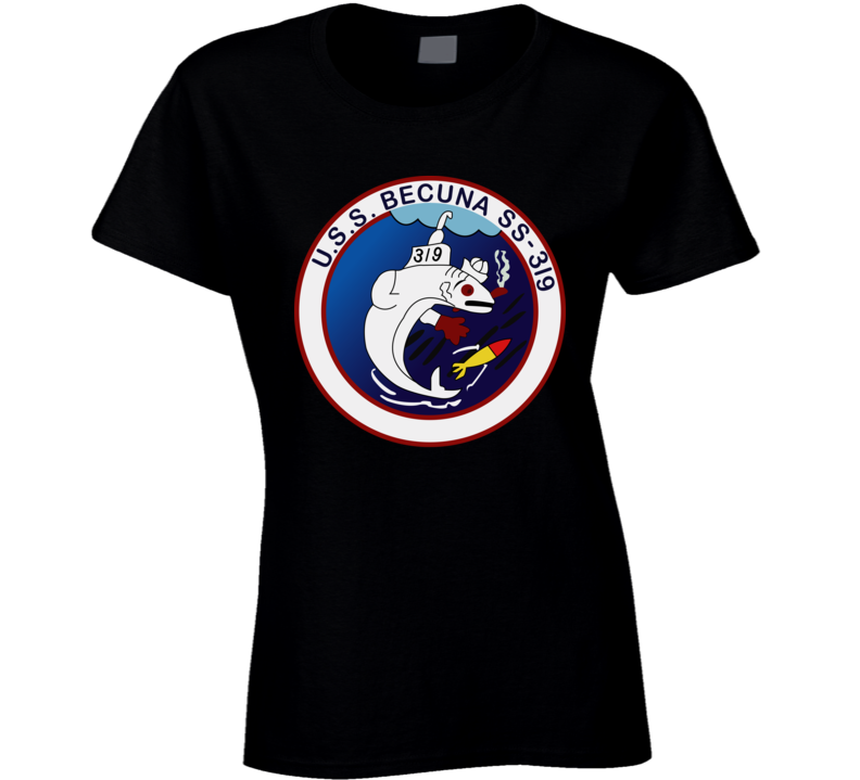 Navy - Uss Becuna (ss-319) Wo Txt Ladies T Shirt