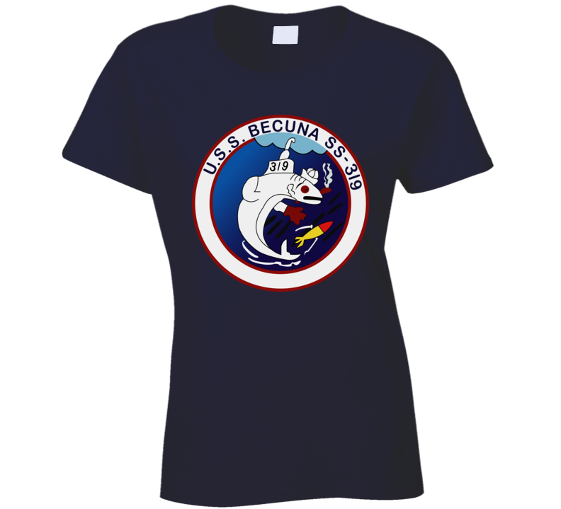 Navy - Uss Becuna (ss-319) Wo Txt Ladies T Shirt