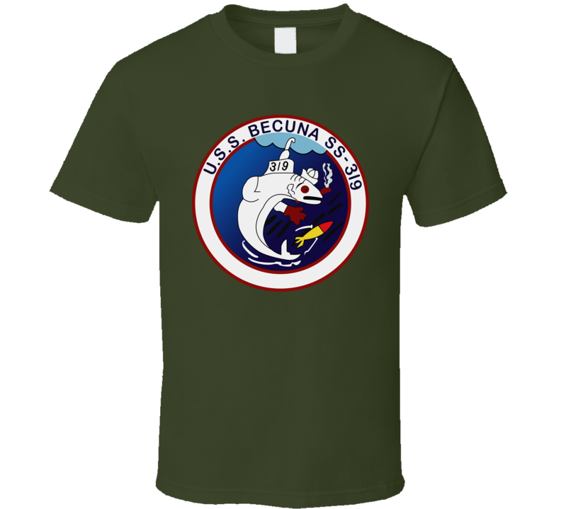 Navy - Uss Becuna (ss-319) Wo Txt T Shirt