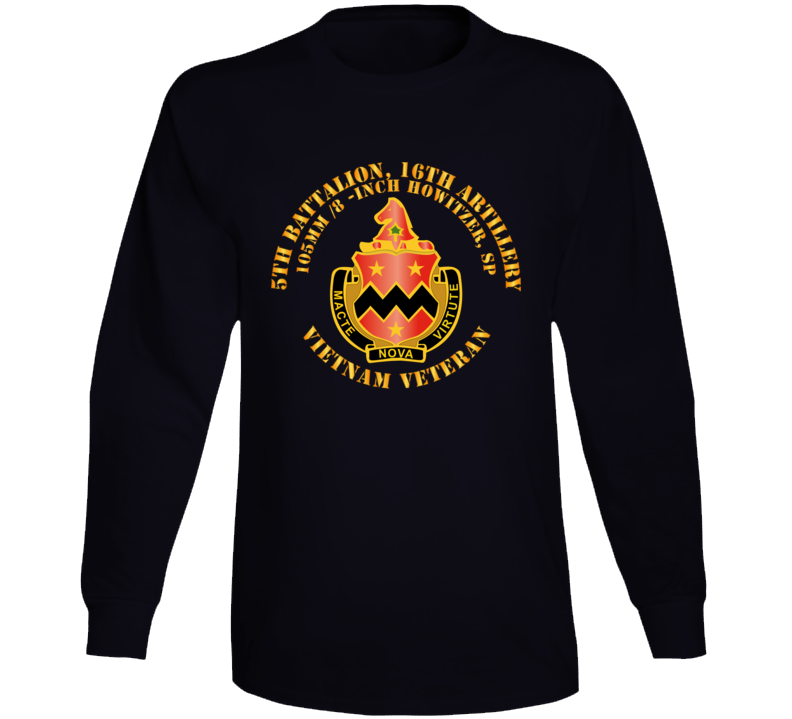 Army - 5th Battalion, 16th Artillery Without Svc Ribbon V1 Long Sleeve