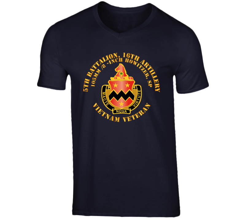 Army - 5th Battalion, 16th Artillery Without Svc Ribbon V1 V-neck