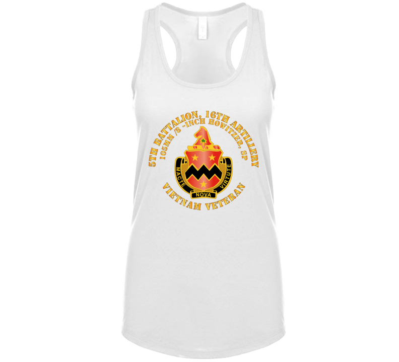 Army - 5th Battalion, 16th Artillery Without Svc Ribbon V1 Ladies Tanktop