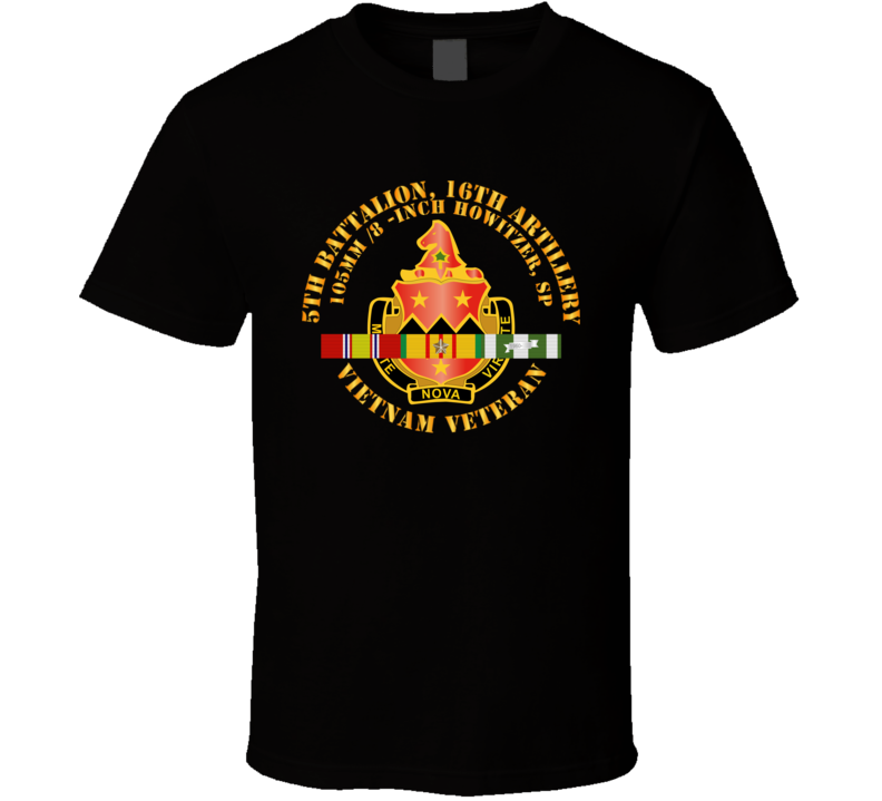 Army - 5th Battalion, 16th Artillery W Svc Ribbon V1 T Shirt