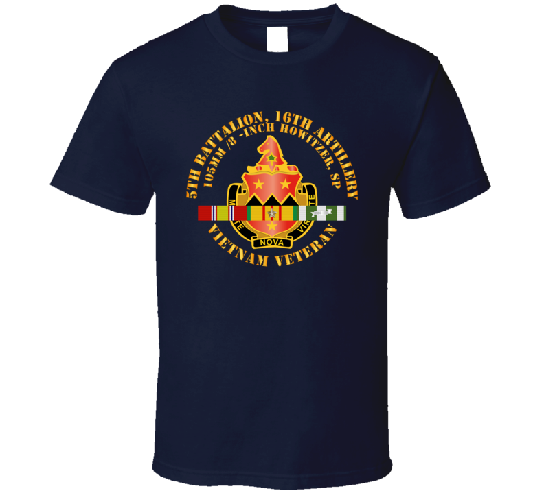Army - 5th Battalion, 16th Artillery W Svc Ribbon V1 T Shirt