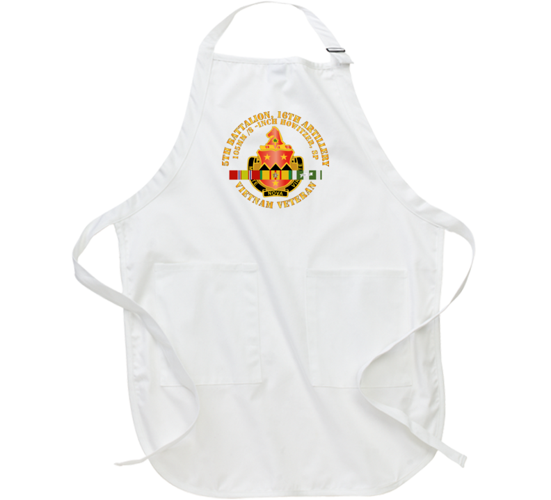 Army - 5th Battalion, 16th Artillery W Svc Ribbon V1 Apron