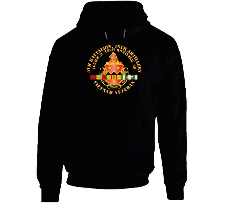 Army - 5th Battalion, 16th Artillery W Svc Ribbon V1 Hoodie