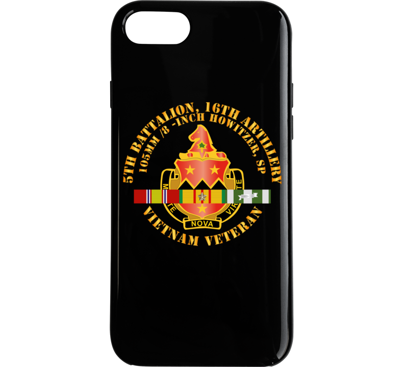 Army - 5th Battalion, 16th Artillery W Svc Ribbon V1 Phone Case