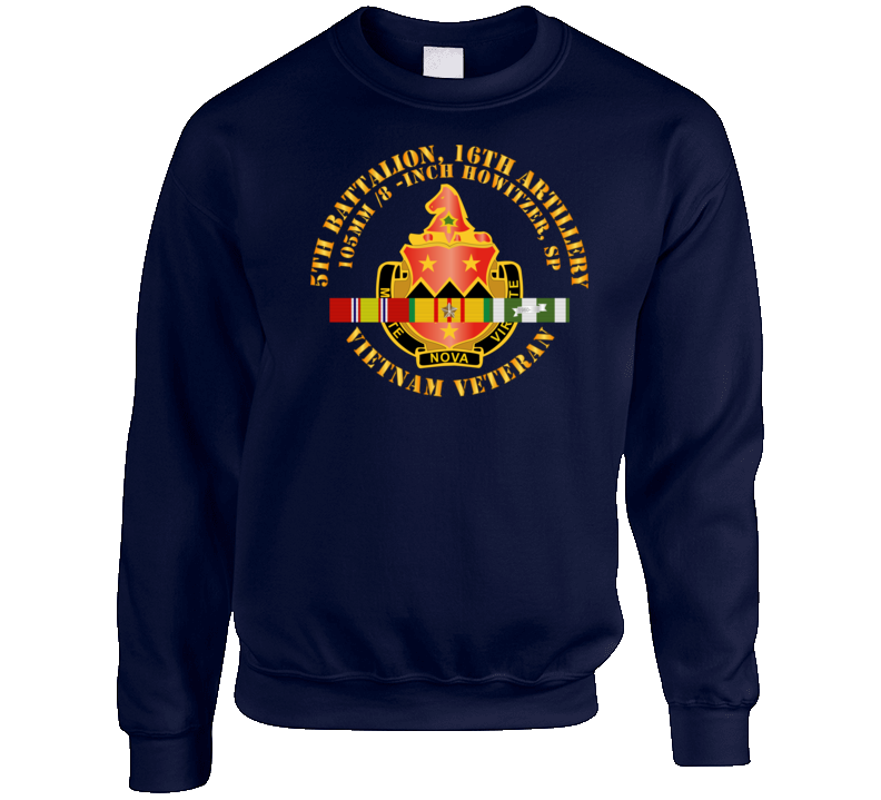 Army - 5th Battalion, 16th Artillery W Svc Ribbon V1 Crewneck Sweatshirt