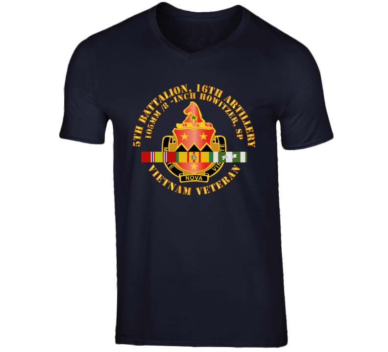 Army - 5th Battalion, 16th Artillery W Svc Ribbon V1 T Shirt