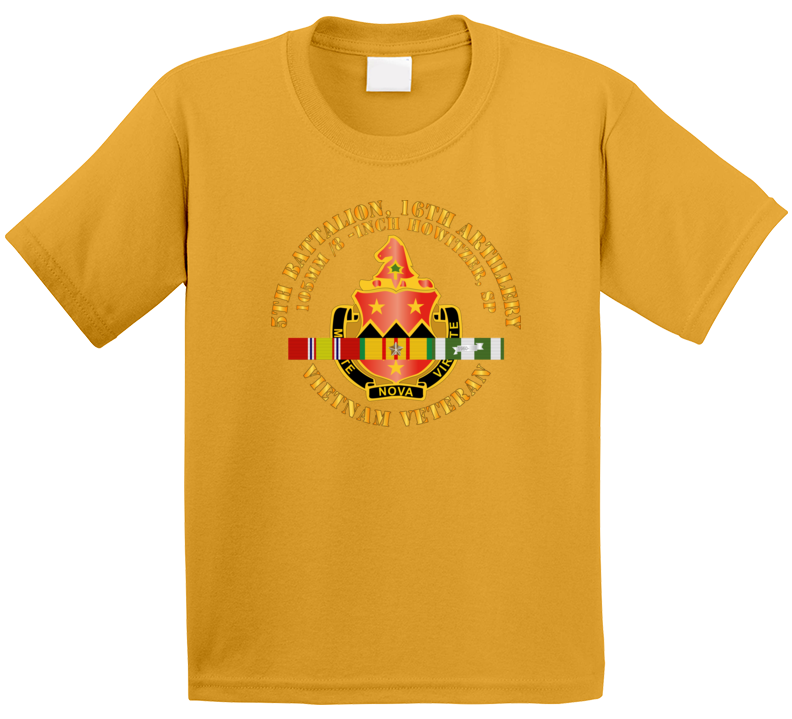 Army - 5th Battalion, 16th Artillery W Svc Ribbon V1 Kids