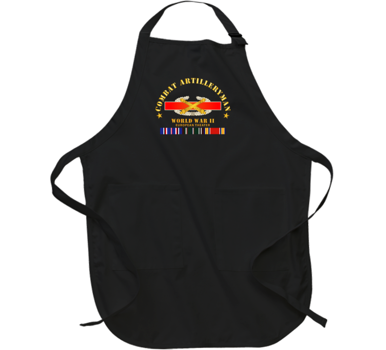 Army - Combat Artilleryman Badge - World War Ii Vet W Eu Svc Apron