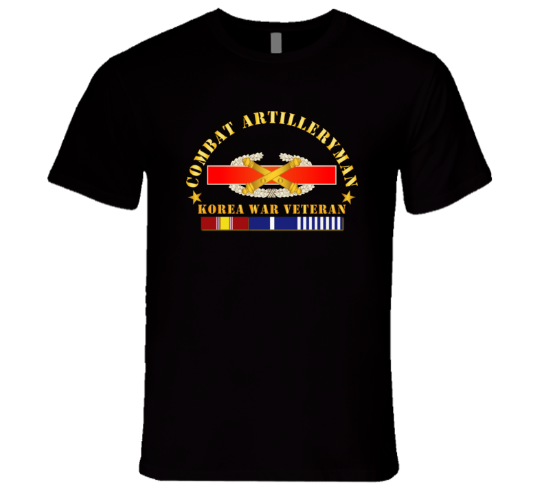 Army - Combat Artilleryman Badge - Korea War Vet W Svc T Shirt