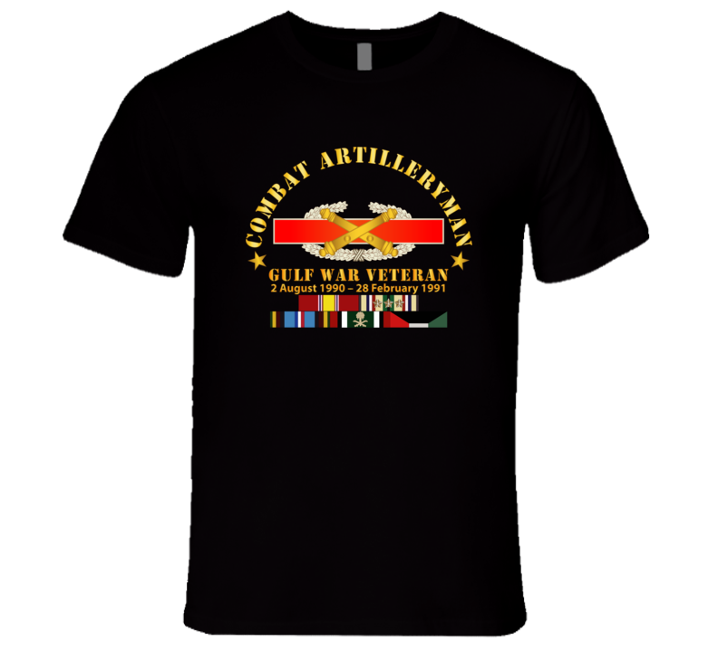 Army - Combat Artilleryman Badge - Gulf War Vet W Svc T Shirt