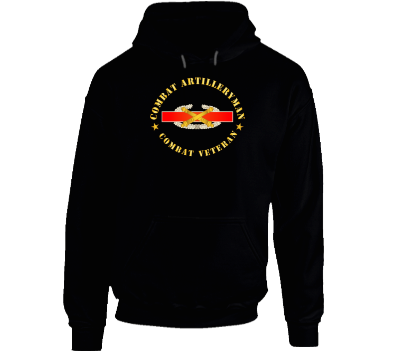 Army - Combat Artilleryman Badge - Combat Vet Hoodie