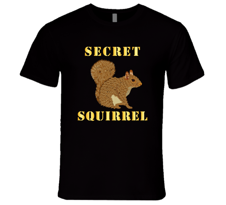 Emblem - Secret Squirrel With Text T Shirt
