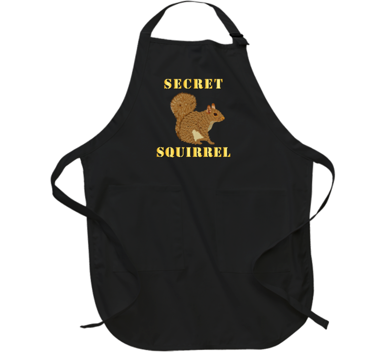 Emblem - Secret Squirrel With Text Apron