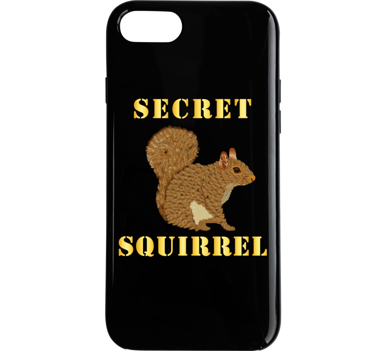 Emblem - Secret Squirrel With Text Phone Case