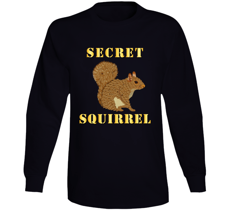 Emblem - Secret Squirrel With Text Long Sleeve