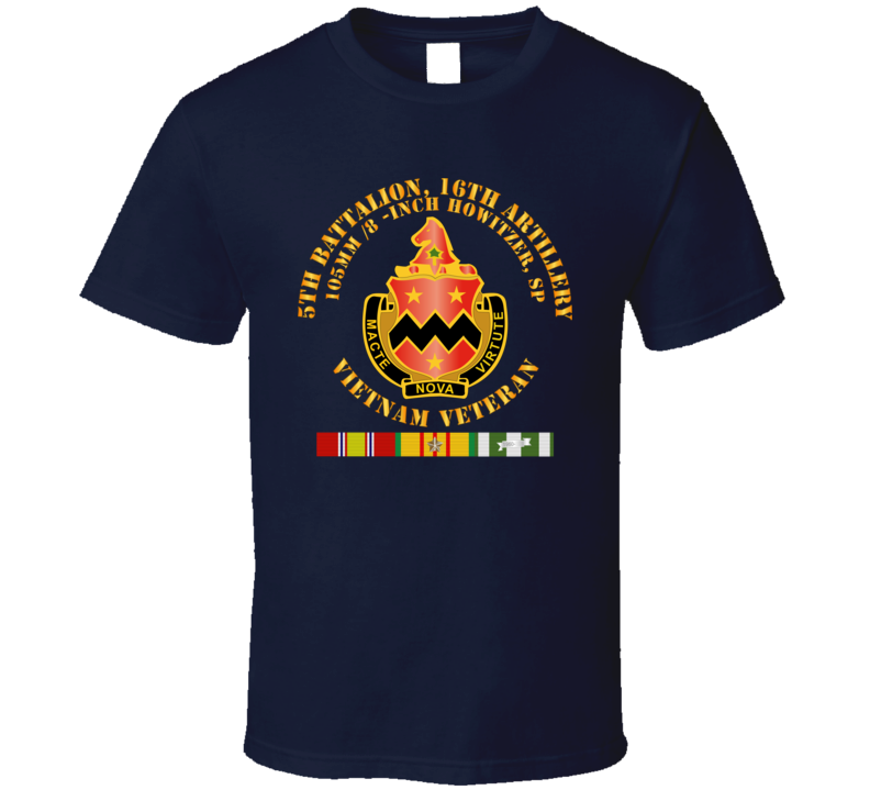 Army - 5th Battalion, 16th Artillery W Svc Ribbon V2 T Shirt