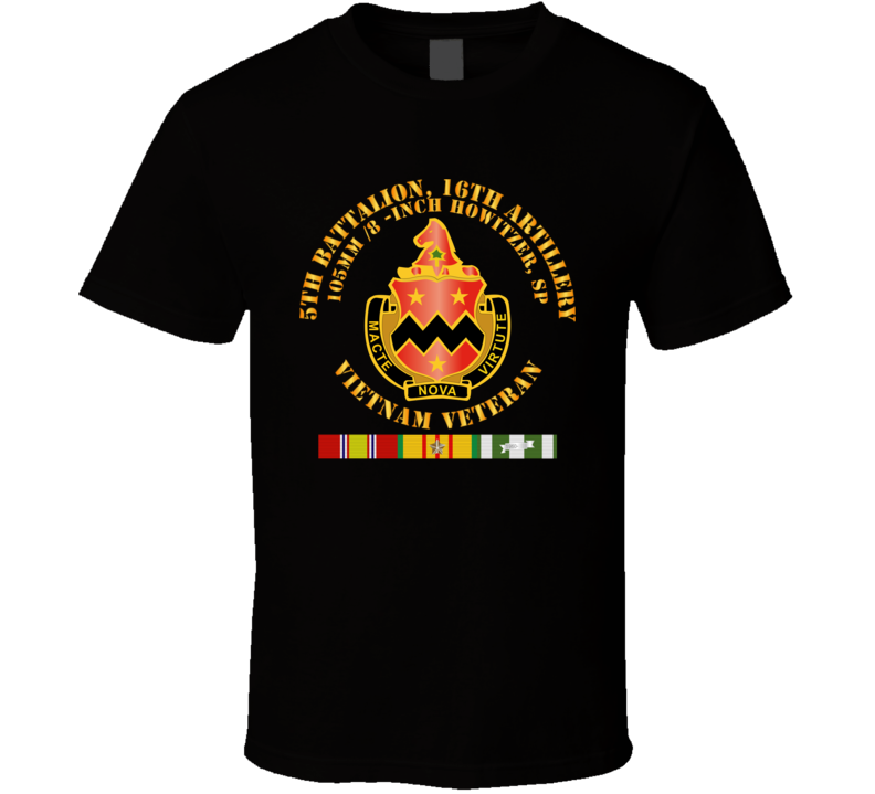 Army - 5th Battalion, 16th Artillery W Svc Ribbon V2 T Shirt