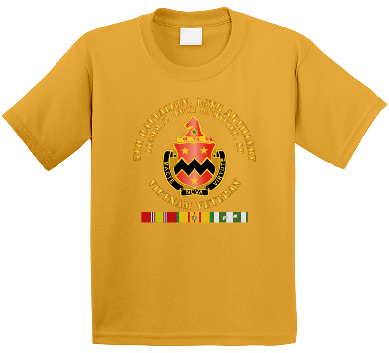Army - 5th Battalion, 16th Artillery W Svc Ribbon V2 Kids