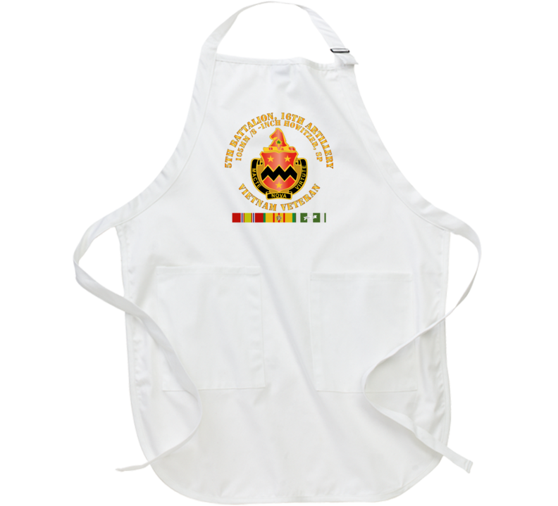 Army - 5th Battalion, 16th Artillery W Svc Ribbon V2 Apron