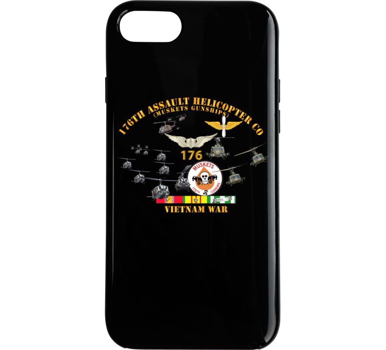 Army - 176th Assault Helicopter Co - Muskets - Helo Aslt Wobkgd Phone Case