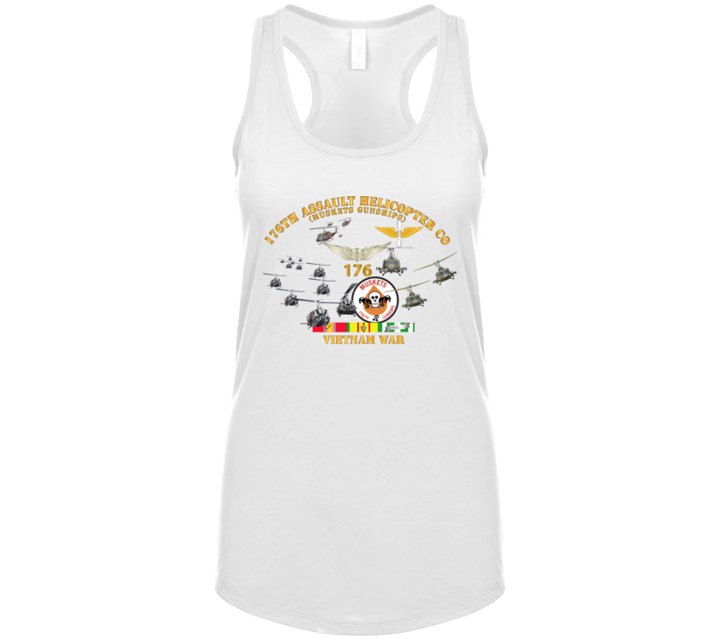 Army - 176th Assault Helicopter Co - Muskets - Helo Aslt Wobkgd Ladies Tanktop