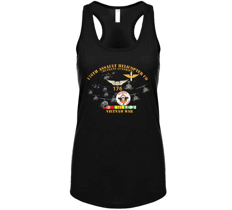 Army - 176th Assault Helicopter Co - Muskets - Helo Aslt Wobkgd Tanktop