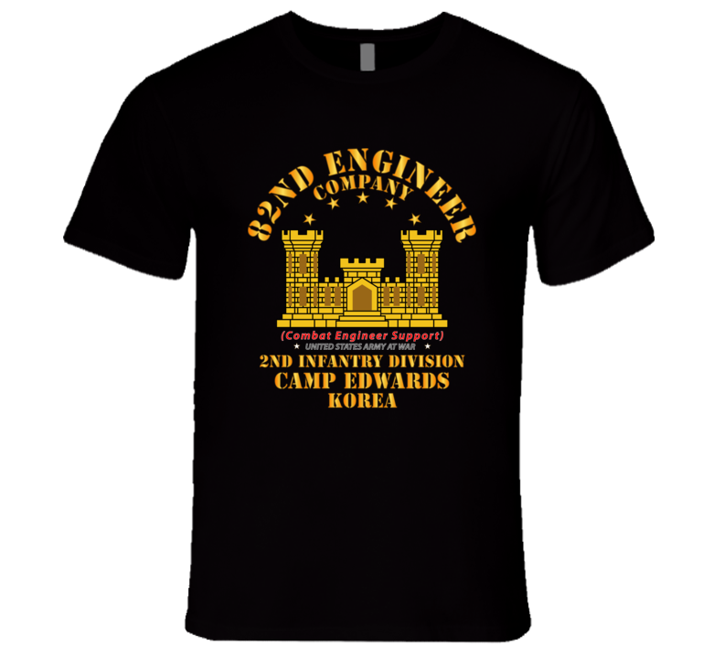 Army - 82nd Engineer Company - Camp Edwards - Korea T Shirt