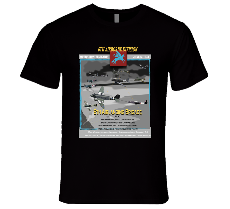 Uk - C-47 6th Ab Dive - 6th Airlanding Bde - British Glider Units1b T Shirt