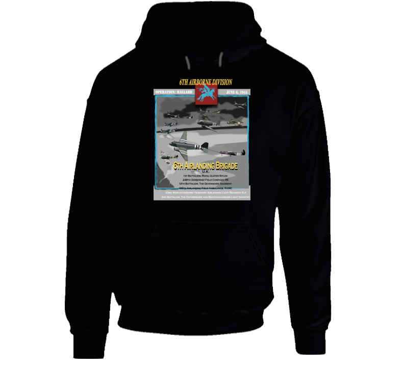 Uk - C-47 6th Ab Dive - 6th Airlanding Bde - British Glider Units1b Hoodie