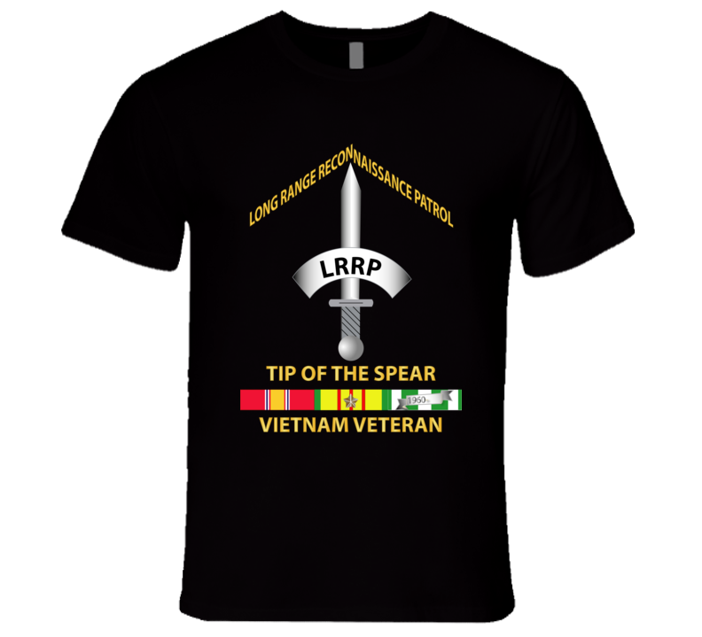 Army - Badge - LRRP - Tip of the Spear - Vietnam Vet w SVC T Shirt