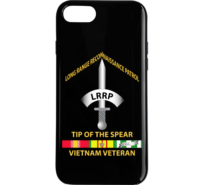 Army - Badge - Lrrp - Tip Of The Spear - Vietnam Vet W Svc Phone Case