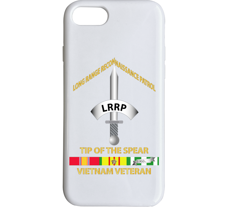 Army - Badge - Lrrp - Tip Of The Spear - Vietnam Vet W Svc Phone Case