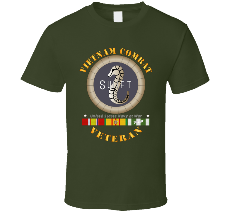 Navy - Vietnam Cbt Vet - Navy Coastal Surveillance Force W Svc T Shirt