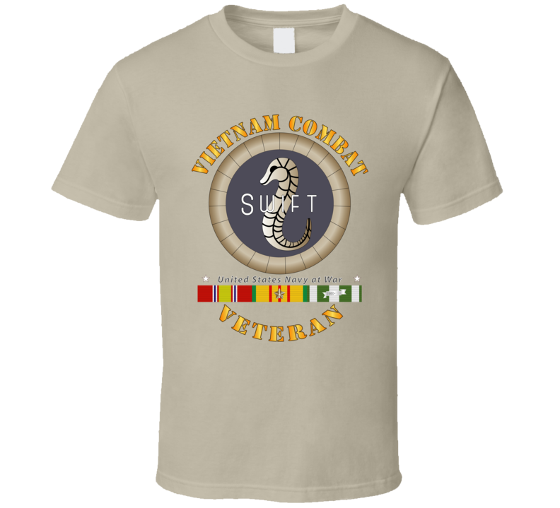 Navy - Vietnam Cbt Vet - Navy Coastal Surveillance Force W Svc T Shirt