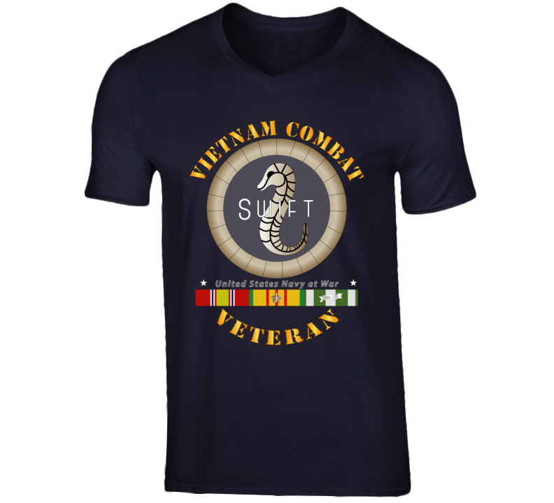 Navy - Vietnam Cbt Vet - Navy Coastal Surveillance Force W Svc T Shirt