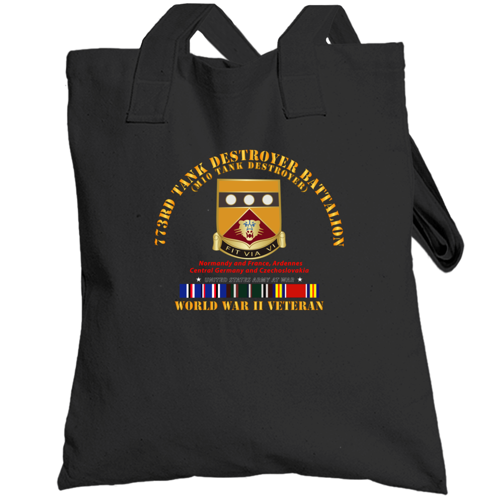 Army - 773rd Tank Destroyer Bn - M10 Tnk Dstry - Vet - Wwii  Eu Svc Totebag