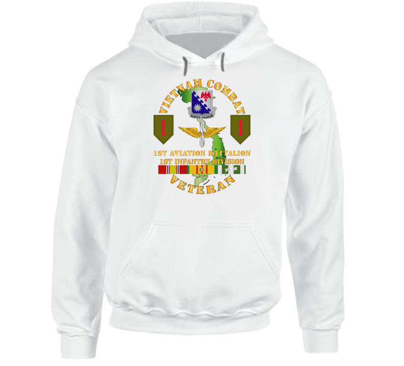 Army - Vietnam Combat Vet - 1st Aviation Bn - 1st Inf Div Ssi Hoodie