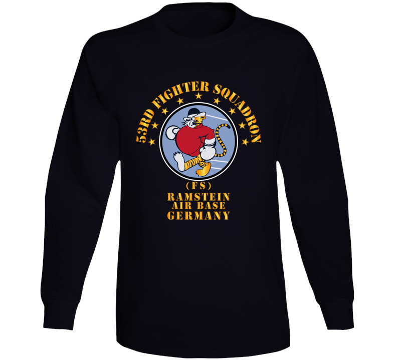 Usaf - 53rd Fighter Squadron - Fs - Ramstein Ab Germany Long Sleeve