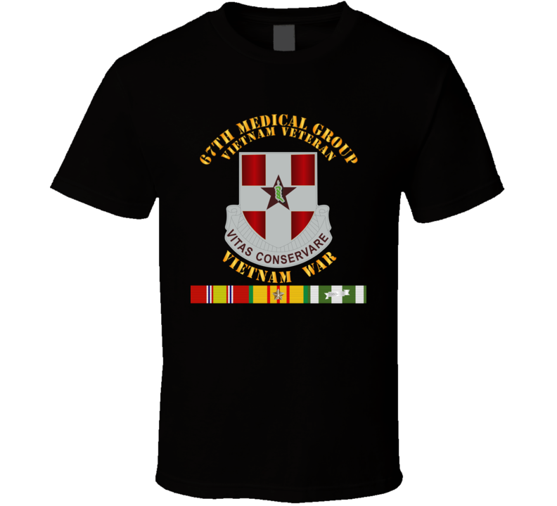 Army - 67th Medical Group - Vietnam Vet W Svc Ribbons T Shirt