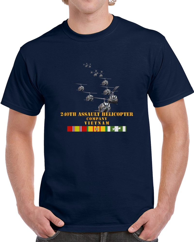 Army - 240th Assault Helicopter Co W Vn Svc V1 T Shirt