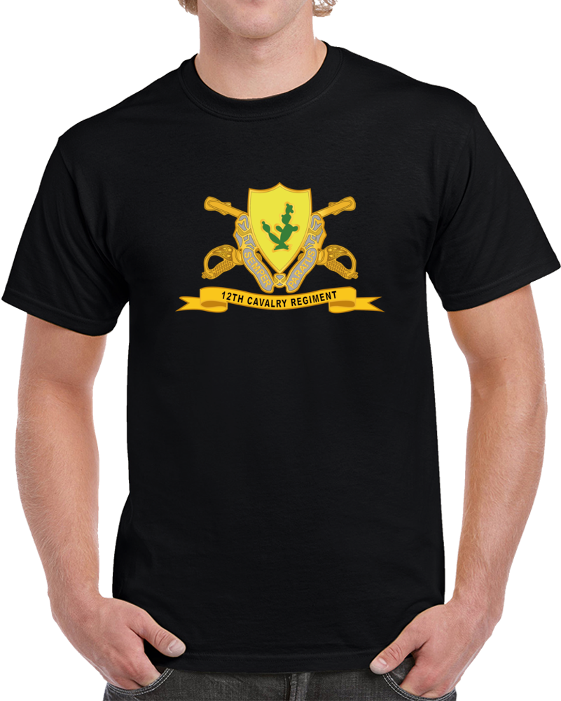 Army  - 12th Cavalry Regiment W Br - Ribbon T Shirt