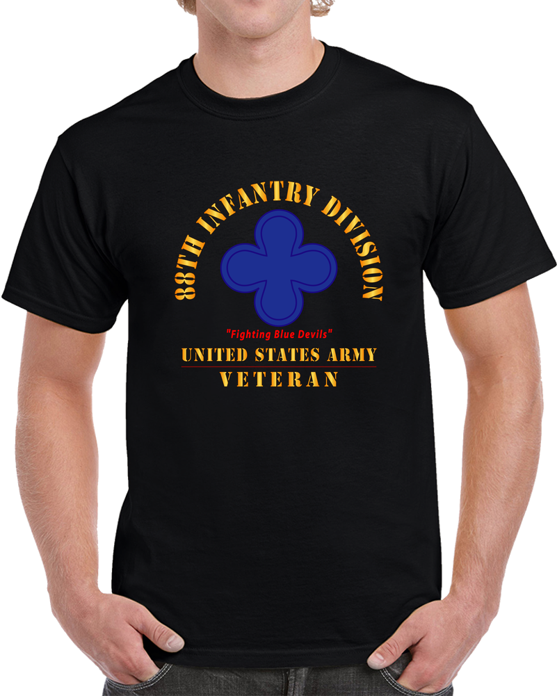 Army - Ssi - 88th Infantry Division - Fighting Blue Devils - Us Army Veteran X 300 T Shirt Army - Ssi - 88th Infantry Division - Fighting Blue Devils - Us Army Veteran X 300 T Shirt