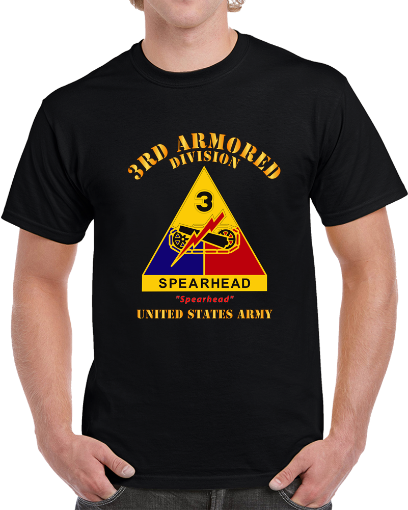 Army - Dui - 3rd Armored Division - Spearhead - Us Army X 300vcvv T Shirt